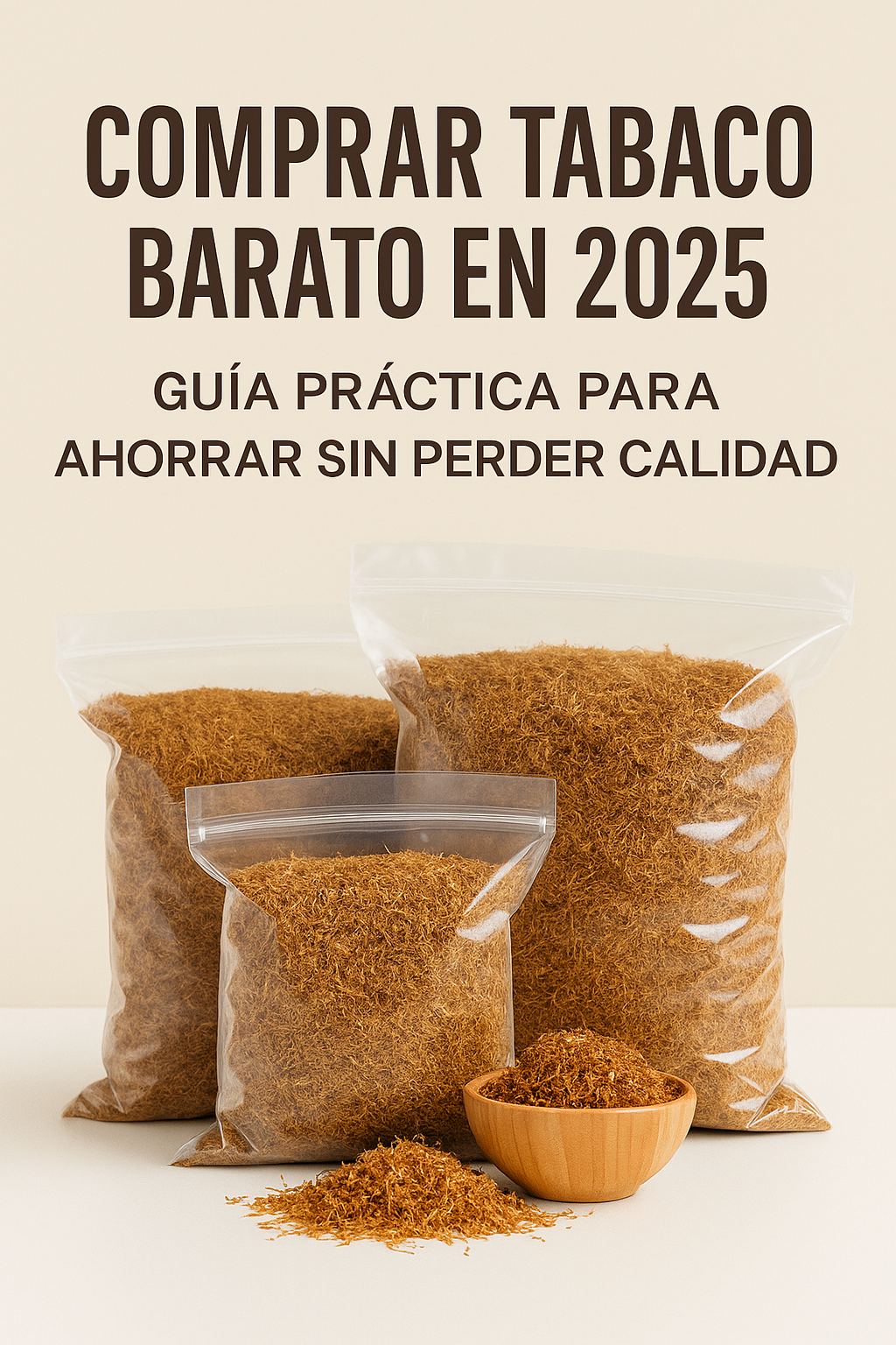 Bolsas de tabaco por kilos envasadas al vacío, formato económico para comprar tabaco barato y conservarlo fresco.