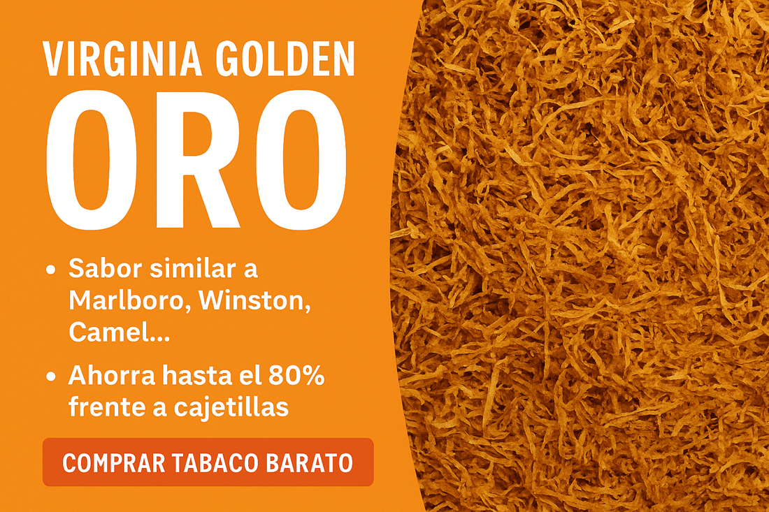 Tabaco Virginia Golden ORO en hebra fina – Inspirado en Marlboro, Camel y Winston – Venta por kilos en España y Portugal.